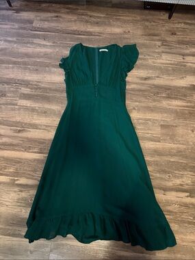 rou midi fit & flare dress reformation Reformation Women's Rou Knit Dress - Brown - Size L